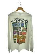 STUSSY◆長袖Tシャツ/M/コットン/WHT_画像2