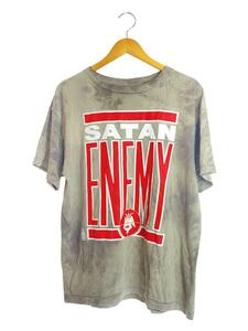 SAINT MICHAEL◆SATAN ENEMY/Tシャツ/M/コットン/GRY/SM-S22-0000-017