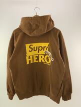 Supreme◆ANTIHERO Hooded Sweatshirt/パーカー/M/コットン/BRW_画像2