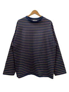 marka◆22AW/OVERSIZED L/S TEE/2/コットン/NVY/ボーダー/M22D-04CS01C