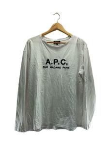 A.P.C.◆長袖Tシャツ/L/コットン/WHT