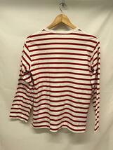 tricot COMME des GARCONS◆長袖Tシャツ/L/コットン/RED/ボーダー/TH-T005_画像2