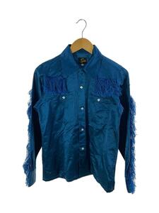 Needles◆Fringe Cowboy Shirt/長袖シャツ/S/コットン/BLU/無地