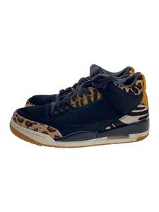 NIKE◆AIR JORDAN 3 RETRO SE ANIMAL/25.5cm/BLK/ハラコ/CK4344-002//