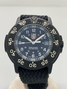 LUMINOX◆SAPPHIRE CRYSTAL/クォーツ腕時計/アナログ/BLK/BLK/カーボン/3000/3900V3