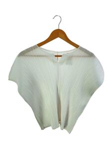 PLEATS PLEASE ISSEY MIYAKE◆20AW/ノースリーブブラウス/3/ポリエステル/WHT/PP03-JK122