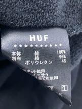 HUF◆スウェット/M/コットン/BLK/無地/HALF ZIP/状態考慮_画像4