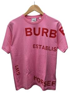 BURBERRY◆バーバリー/ホースフェリープリントTシャツ/XS/コットン/PNK/8030788