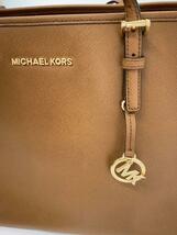 MICHAEL KORS◆トートバッグ/レザー/BRW/無地/38F8CTVT9L_画像7