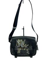 COACH◆×Jean Michel Basquiat/ショルダーバッグ/レザー/BLK/C5420_画像1