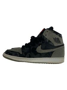 NIKE◆AIR JORDAN 1 RETRO HIGH PREMIUM/エアジョーダンレトロハイ/ブラック/28cm/BL