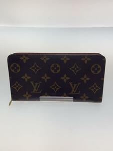 LOUIS VUITTON◆ポルト・モネ・ジップ_モノグラム・キャンバス_BRW/PVC/BRW/レディース