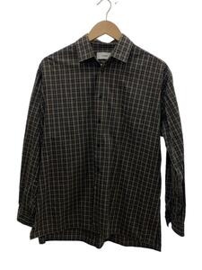 marka◆20AW/WIDE COLLAR SHIRT/長袖シャツ/1/コットン/BLK/チェック/M20D-04SH01C