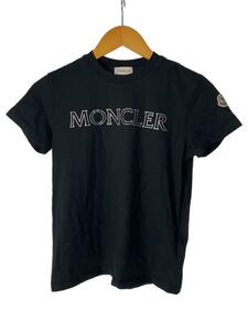 MONCLER◆センターロゴSSTシャツ/XSサイズ/コットン/ブラック/H10938C00013 829FB/モンクレール