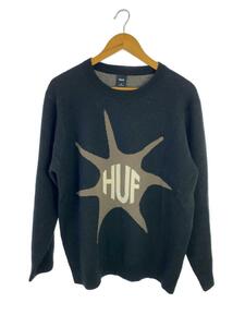 HUF◆セーター(厚手)/M/アクリル/BLK/IMPACT CREWNECK SWEATER