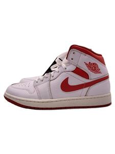 NIKE◆AIR JORDAN 1 MID_エア ジョーダン 1 ミッド/27.5cm/WHT/タグ付き/箱有