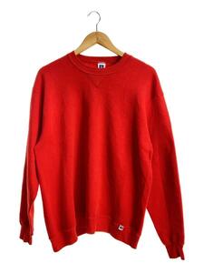 RUSSELL ATHLETIC◆推定90s/USA製/前V/スウェット/L/コットン/RED