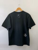 A BATHING APE◆GHOST/Tシャツ/M/コットン/BLK/001TEH301075X/フロント汚れ有_画像2