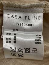 CASA FLINE◆半袖ワンピース/FREE/コットン/BEG/無地_画像4