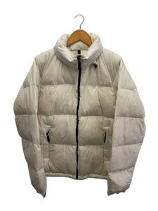 THE NORTH FACE◆UNDYED NUPTSE JACKET_アンダイドヌプシジャケット/XL/ポリエステル/WHT/無地