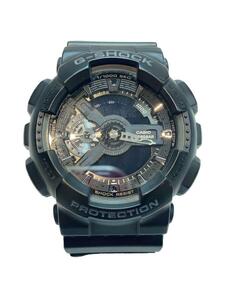 CASIO◆クォーツ腕時計・G-SHOCK/デジアナ/ラバー/BLK/BLK/SS