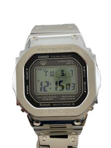 CASIO* solar wristwatch *G-SHOCK/ digital / stainless steel /SLV/SLV