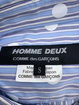 COMME des GARCONS HOMME DEUX◆AD2022/半袖シャツ/S/コットン/BLU/ストライプ/DK-B044_画像3