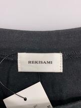 REKISAMI◆半袖ワンピース/1/コットン/BLK/RO-18114_画像3