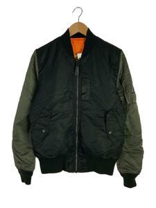 ALPHA INDUSTRIES◆フライトジャケット/M/ナイロン/ブラック/0615-00-573-8336