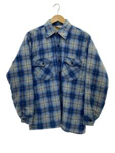 80s/FROSTPROOF/内側キルティングシャツ ジャケット/コットン/ブルー/MADE IN USA