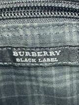 BURBERRY BLACK LABEL◆バーバリーブラックレーベル/ショルダーバッグ/レザー切替/コットン/ネイビー_画像5