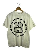 STUSSY◆×Turntable Lab/Tシャツ/L/コットン/WHT_画像1