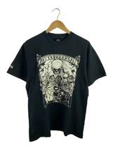 STUSSY◆×CUSTOMADE/USA製/カスタムメイド/Tシャツ/-/コットン/BLK_画像1