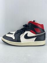 NIKE◆WMNS Air Jordan 1 Mid/27.5cm/BLK/bq6472-061_画像1