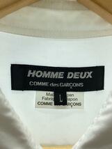 COMME des GARCONS HOMME DEUX◆長袖シャツ/L/コットン/WHT/DZ-BV516_画像4