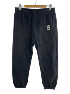 Supreme◆S Logo Sweat Pant/スウェットパンツ/L/コットン/ブラック