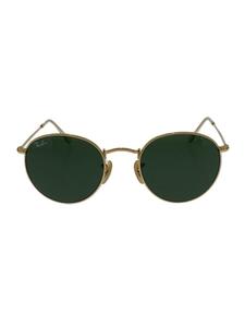 Ray-Ban◆ROUND METAL/サングラス/ティアドロップ/メタル/GLD/GRN/50□21/RB3447-N