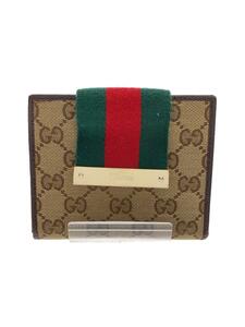 GUCCI◆2つ折り財布/レザー/BRW/レディース/181669 0416