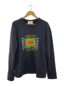 GUCCI◆グッチ/スウェット/XL/コットン/BLK/黒/ブラック