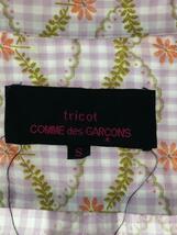 tricot COMME des GARCONS◆長袖シャツ/S/コットン/PNK/チェック/TB-B204_画像3