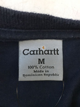 Carhartt◆Tシャツ/M/コットン/NVY/無地_画像3