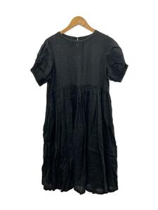 nest Robe◆半袖ワンピース/FREE/リネン/BLK/01172-1016-1//