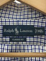 RALPH LAUREN◆長袖シャツ/L/コットン/BLU/チェック//_画像3