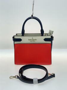 kate spade new york◆トートバッグ/PVC/RED/無地//