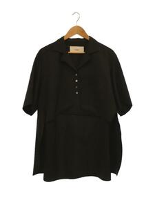 STUDIOUS◆Open Collar Shirt/半袖シャツ/FREE/ポリエステル/ブラック/123401001//