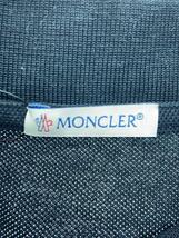 MONCLER◆ポロシャツ/L/コットン/BLK/無地/左肩ワッペン/後襟ロゴ有り/肩部分色褪せ有//_画像3