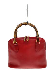 GUCCI◆ハンドバッグ/-/RED/000・2058・0290/バンブーハンドル ショルダー欠品//