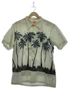 Dress hippy◆Palm Tree S/S Shirt/半袖シャツ/L/コットン/アイボリー