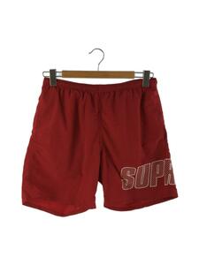 Supreme◆19SS/LOGO APPLIQUE WATER SHORT/S/ナイロン/RED//