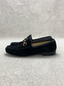 GUCCI◆ビットローファー/UK7.5/BLK/スウェード/100 255//